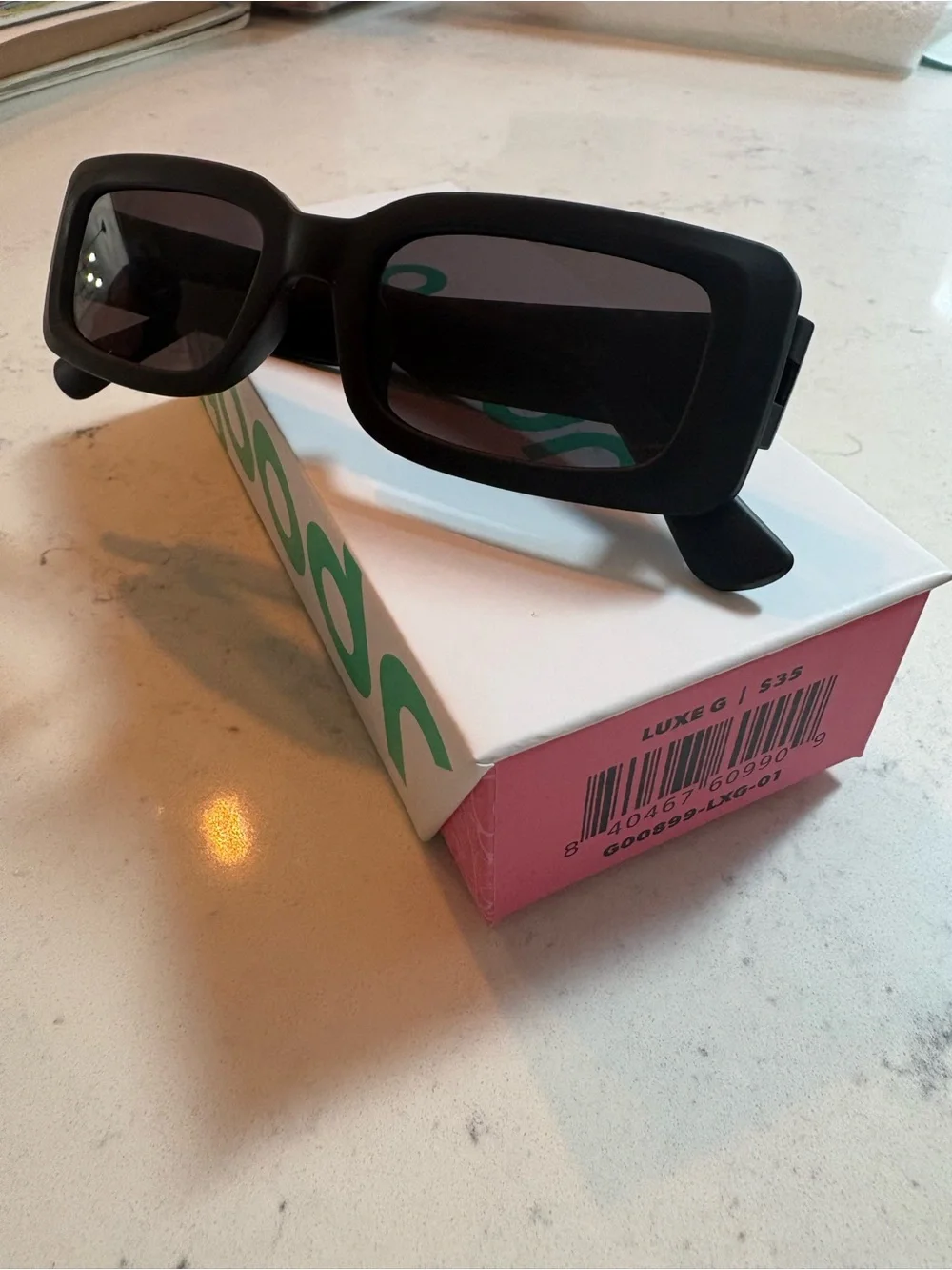 Goodr Matte Black Rectangular Sunglasses